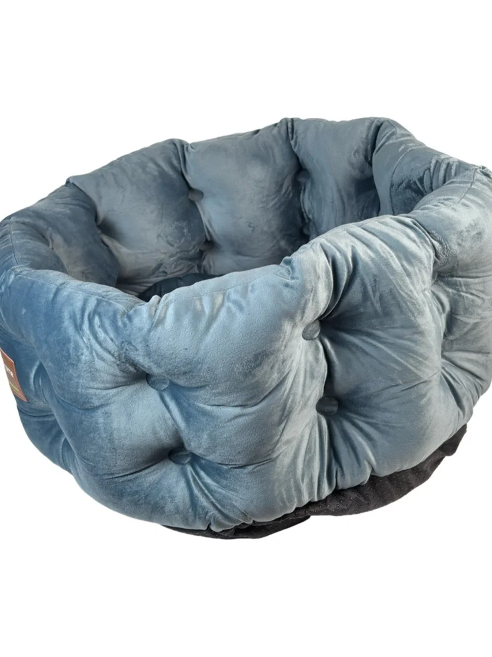 ClevaHome Deep Nest Cat Bed For Small Pets Up To 15lbs Steel Blue NEW